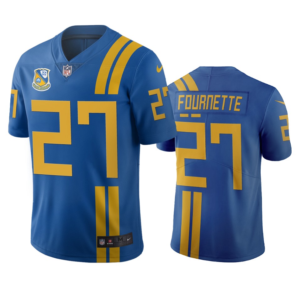 Men Nike Jacksonville Jaguars #27 Leonard Fournette Royal Vapor Limited City Edition NFL Jersey->jacksonville jaguars->NFL Jersey